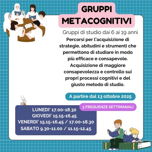 Gruppo metacognitivo - 3 frequenze settimanali